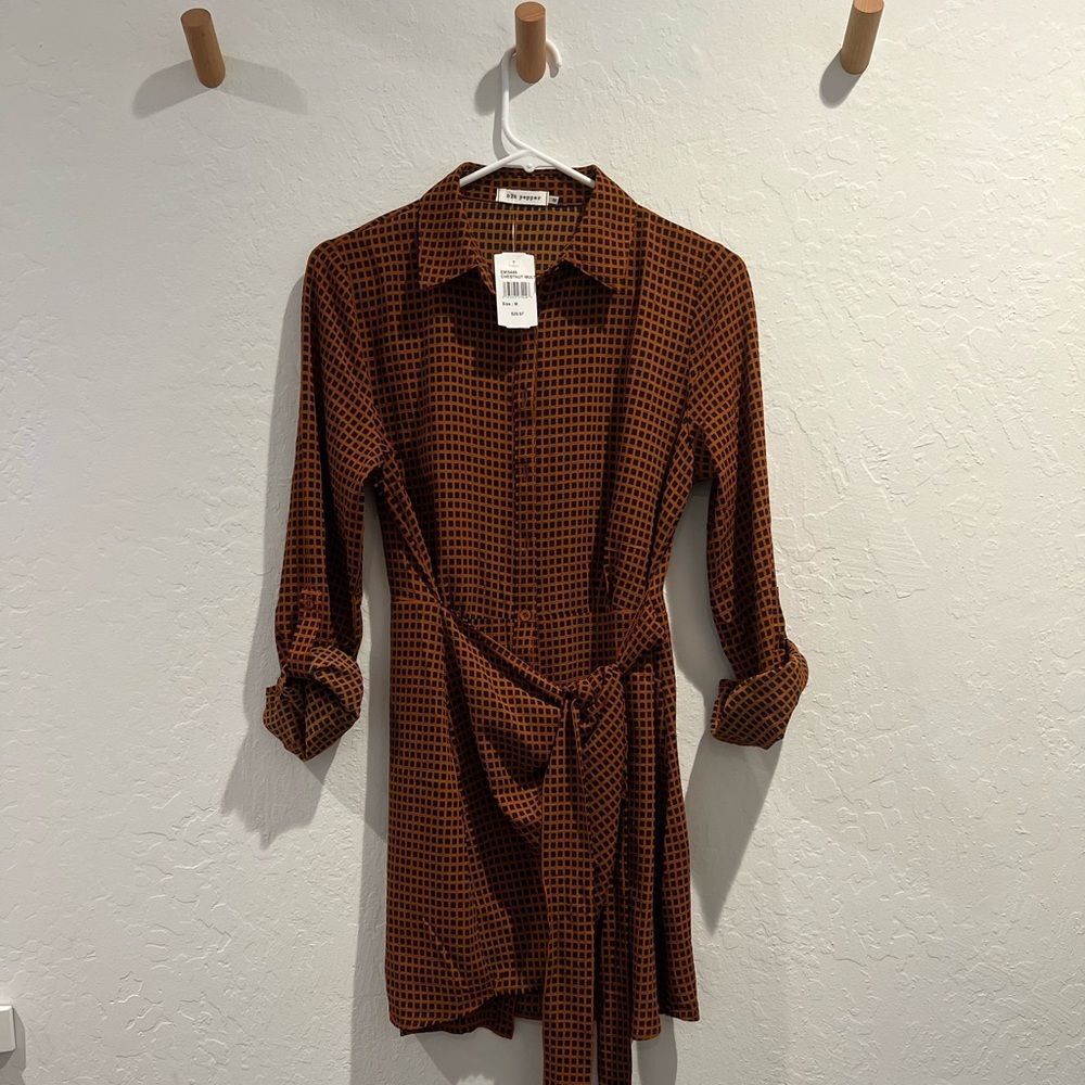 Orange and black tunic